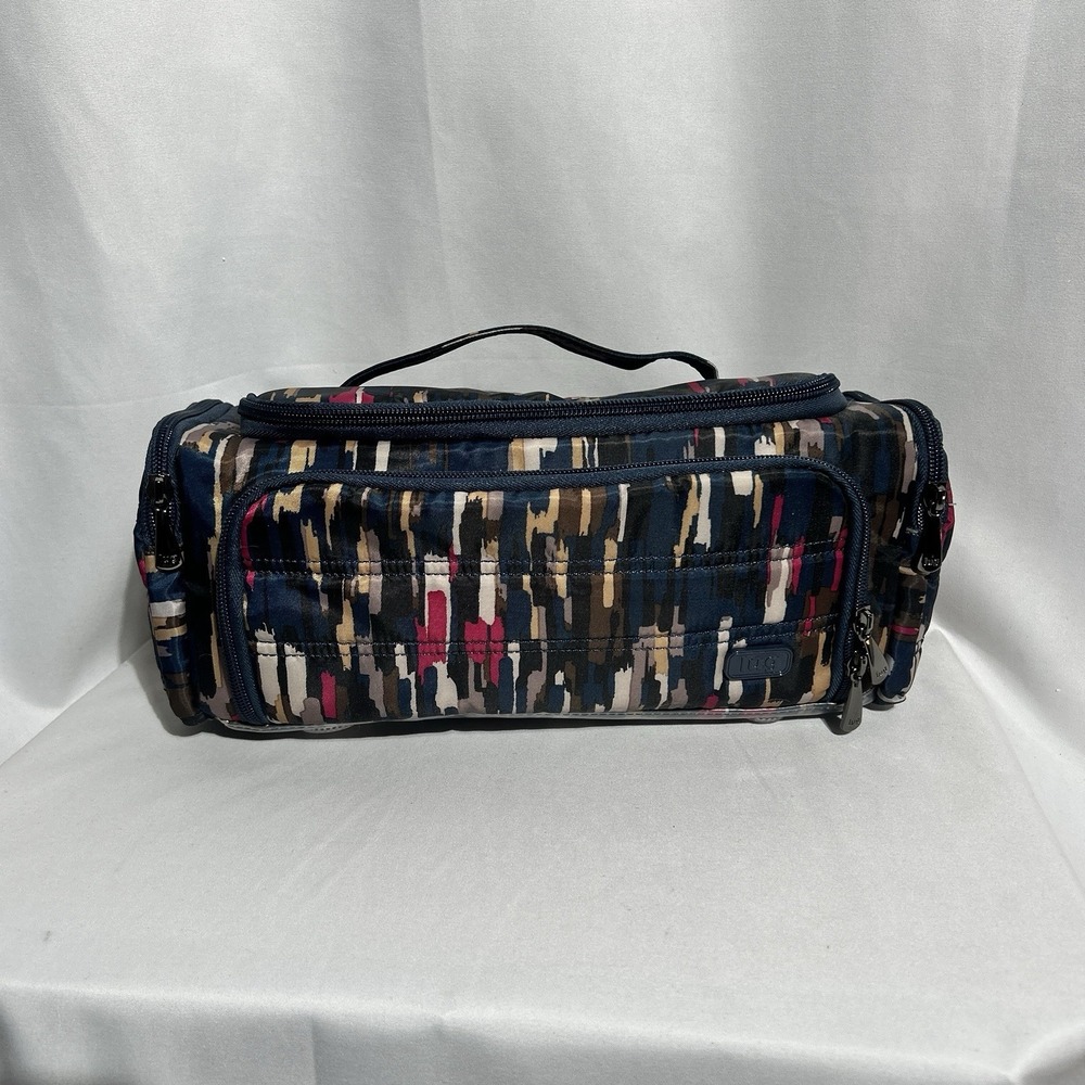 Lug Trolley Cosmetic Case Travel Makeup Toiletry Bag‎ River Walk (Navy) 12" x 5"